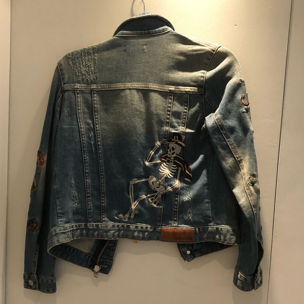 Zadig Kioky Embroidered Tattoo Denim Jacket - Picture 5 of 7